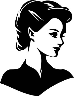 Women - minimalist and flat logo - vector illustration clipart