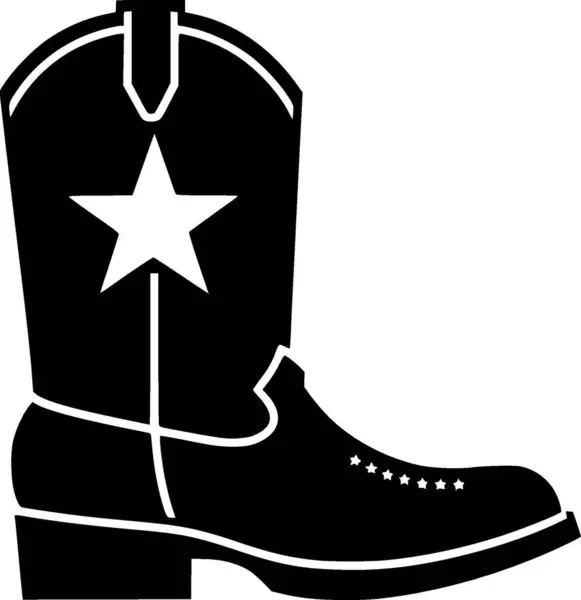 stock vector Cowboy boot - minimalist and simple silhouette - vector illustration