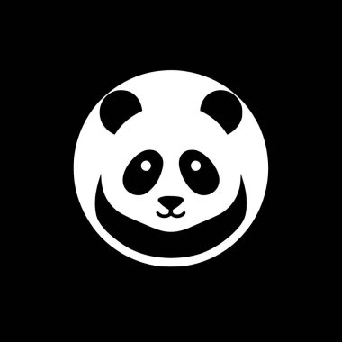 Panda - minimalist and flat logo - vector illustration clipart