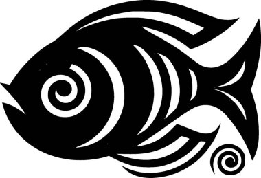 Fish - minimalist and flat logo - vector illustration clipart
