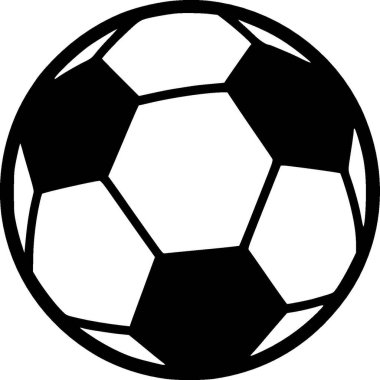 Futbol - minimalist ve basit siluet - vektör illüstrasyonu