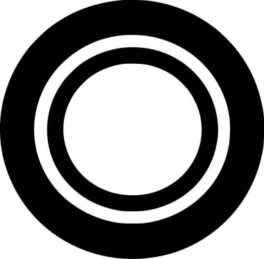 Çember - minimalist ve düz logo - vektör illüstrasyonu