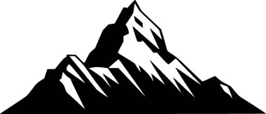 Mountains - minimalist and simple silhouette - vector illustration clipart