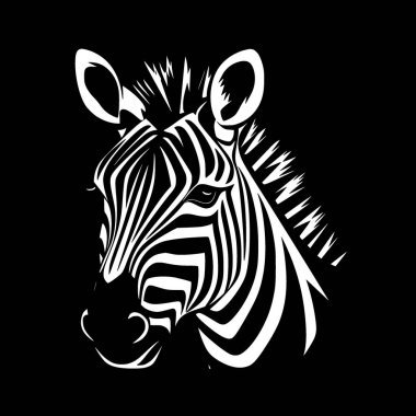 Zebra - yüksek kaliteli vektör logosu - t-shirt grafiği için ideal vektör çizimi