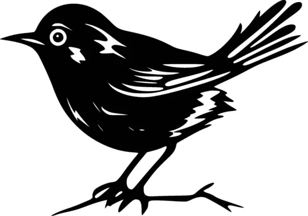 stock vector Bird - black and white vector illustration