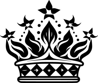 Crown - yüksek kaliteli vektör logosu - t-shirt grafiği için ideal vektör illüstrasyonu