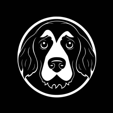 Köpek - minimalist ve düz logo - vektör illüstrasyonu