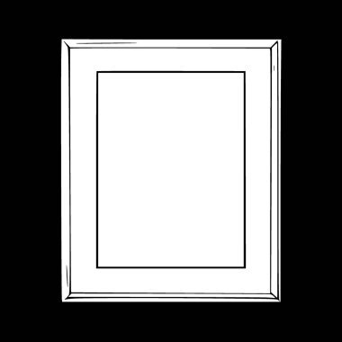 Frame - black and white isolated icon - vector illustration clipart