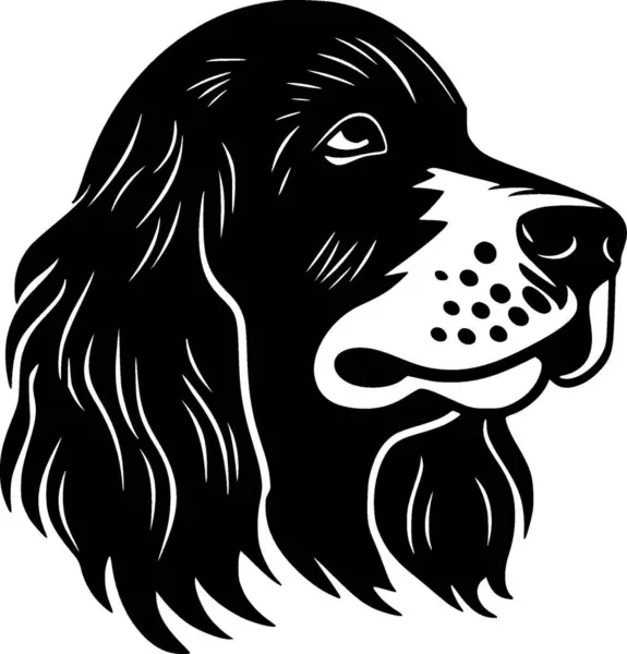 stock vector Cocker spaniel - minimalist and simple silhouette - vector illustration