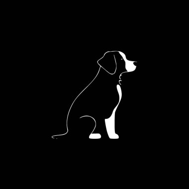 Köpek - minimalist ve basit siluet - vektör illüstrasyonu