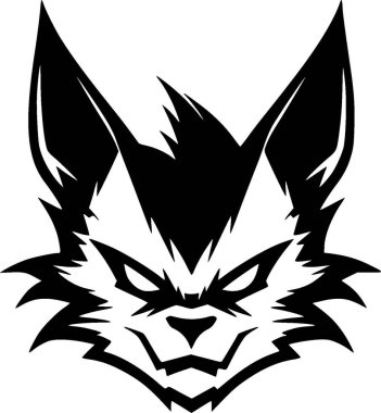 Fox - minimalist ve düz logo - vektör illüstrasyonu