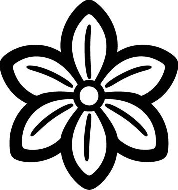 Daisy - minimalist ve düz logo - vektör illüstrasyonu