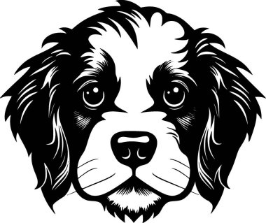 Puppy - minimalist and flat logo - vector illustration clipart