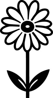 Daisy - minimalist ve düz logo - vektör illüstrasyonu