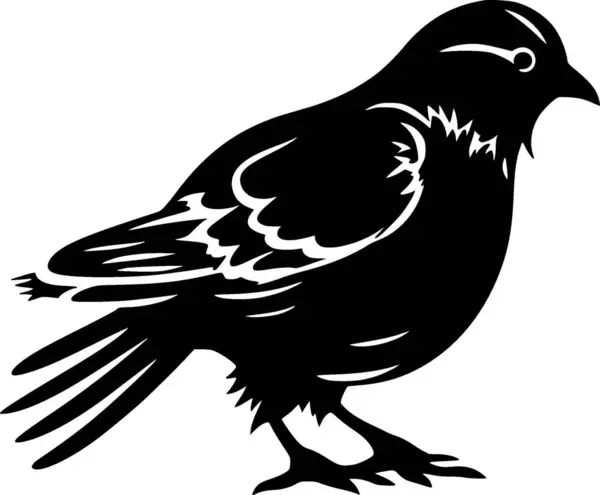stock vector Pigeon - minimalist and flat logo - vector illustration