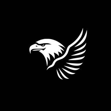 Kartal - minimalist ve düz logo - vektör illüstrasyonu