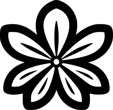 Daisy - minimalist ve düz logo - vektör illüstrasyonu