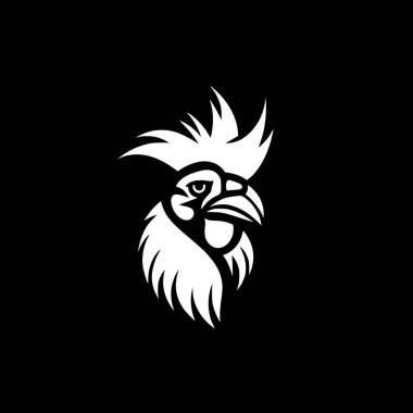 Rooster - minimalist and flat logo - vector illustration clipart