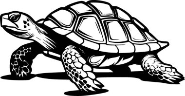 Turtle - minimalist and flat logo - vector illustration clipart