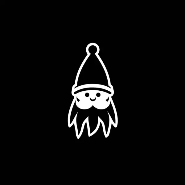 stock vector Gnome - black and white vector illustration