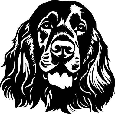 Cocker spaniel - minimalist ve düz logo - vektör illüstrasyonu