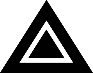 Triangle - minimalist and flat logo - vector illustration clipart