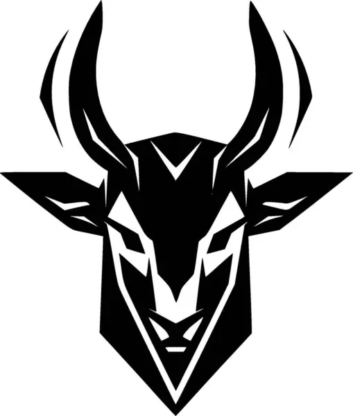 stock vector Goat - black and white vector illustration