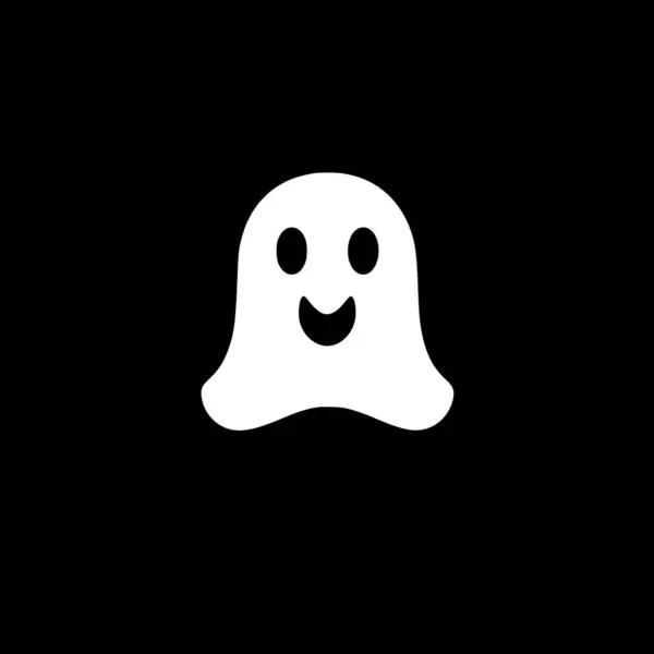stock vector Ghost - minimalist and flat logo - vector illustration