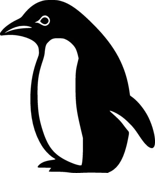 stock vector Penguin - minimalist and simple silhouette - vector illustration