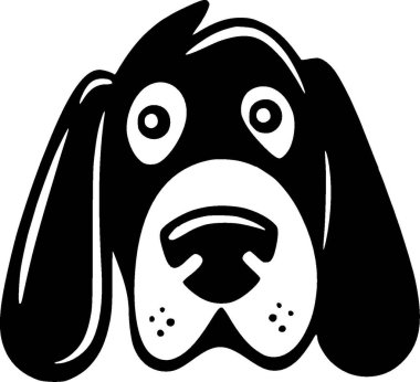 Dog - minimalist and flat logo - vector illustration clipart