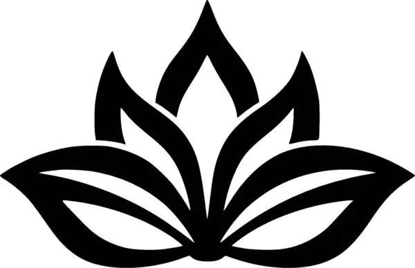 stock vector Lotus flower - minimalist and simple silhouette - vector illustration