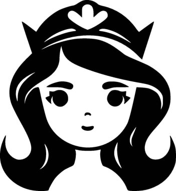 Princess - minimalist and simple silhouette - vector illustration clipart