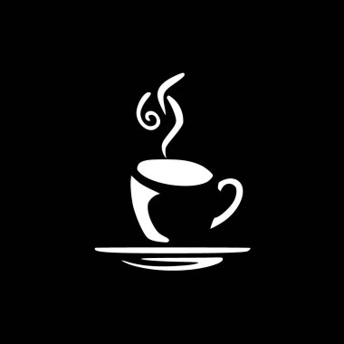 Kahve - minimalist ve basit siluet - vektör illüstrasyonu
