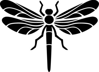 Dragonfly - minimalist and flat logo - vector illustration clipart