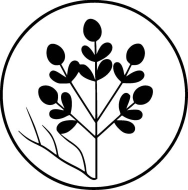 Eucalyptus - minimalist and flat logo - vector illustration clipart