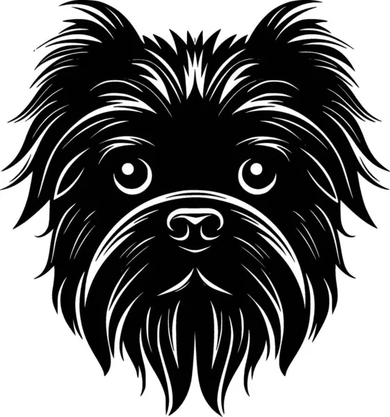 stock vector Affenpinscher - minimalist and flat logo - vector illustration