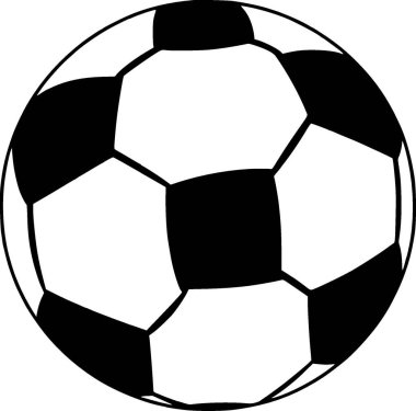 Futbol - siyah ve beyaz izole edilmiş ikon - vektör illüstrasyonu