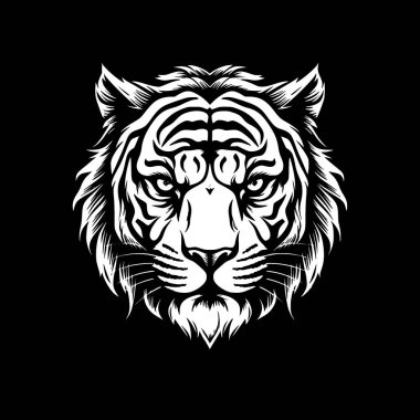 Tiger - minimalist and simple silhouette - vector illustration clipart
