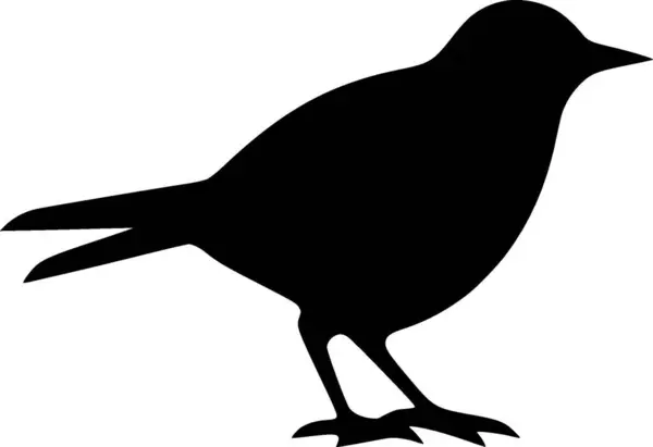 stock vector Crow - minimalist and simple silhouette - vector illustration