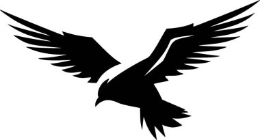 Petrel - black and white vector illustration clipart