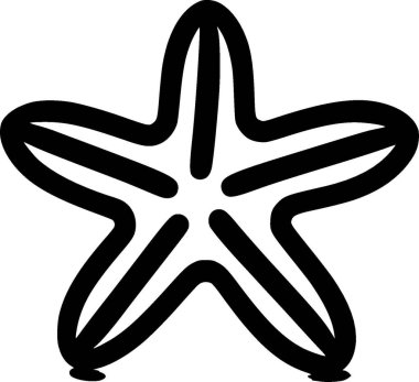 Denizyıldızı - yüksek kalite vektör logosu - t-shirt grafiği için ideal vektör çizimi