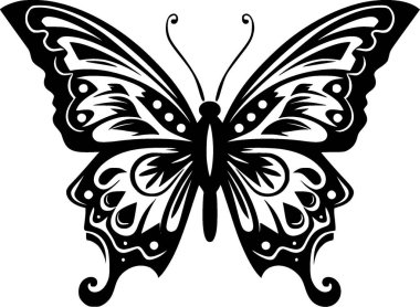 Butterfly - minimalist and simple silhouette - vector illustration clipart