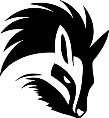 Skunk - minimalist and flat logo - vector illustration clipart