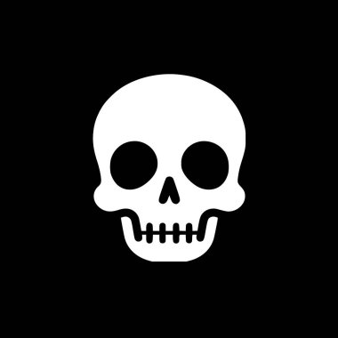 Skulls - black and white isolated icon - vector illustration clipart
