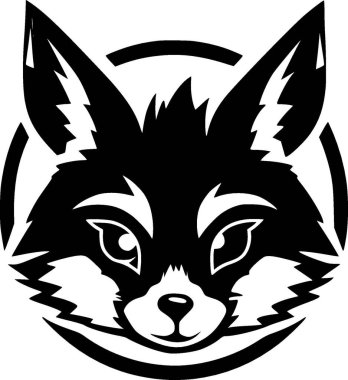 Raccoon - minimalist and flat logo - vector illustration clipart