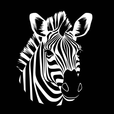 Zebra - yüksek kaliteli vektör logosu - t-shirt grafiği için ideal vektör çizimi