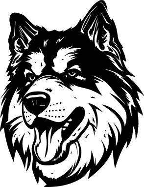 Alaska malamute - yüksek kaliteli vektör logosu - t-shirt grafiği için ideal vektör illüstrasyonu