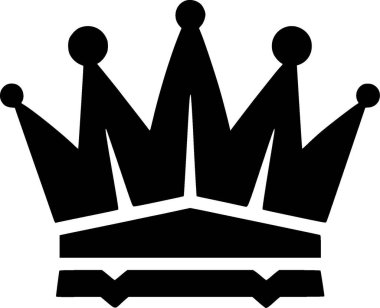 Crown - minimalist ve düz logo - vektör illüstrasyonu