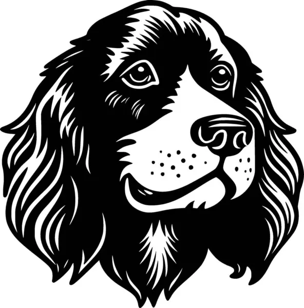 Köpek - minimalist ve düz logo - vektör illüstrasyonu