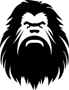 Bigfoot - minimalist and simple silhouette - vector illustration clipart